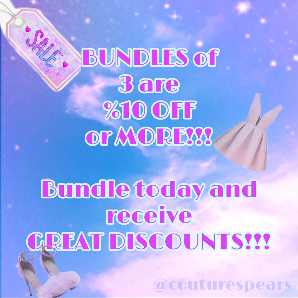 BUNDLES OF 3 START AT A MINIMUM OF 10% OFF